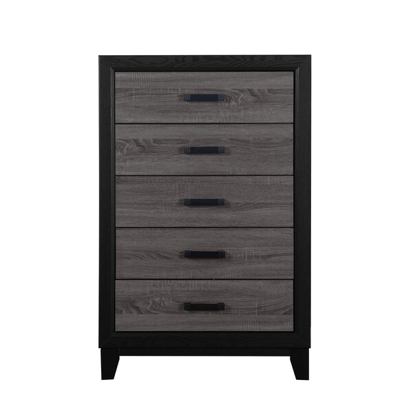 Global Furniture Usa Farmhouse Paper Lisbon Grey And Black Chest 2273 - main